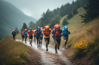 Randonneurs surpris par une averse d'orage